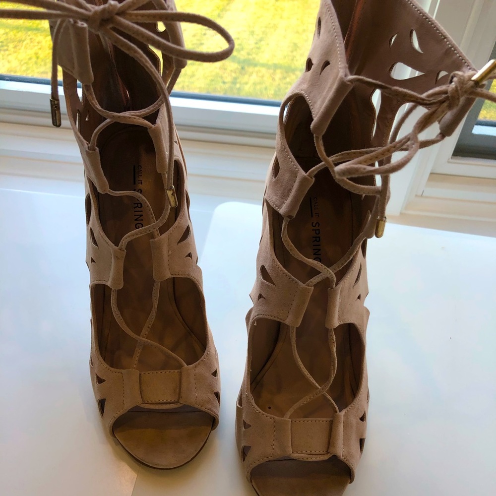 Nine West heels, light pink/nude